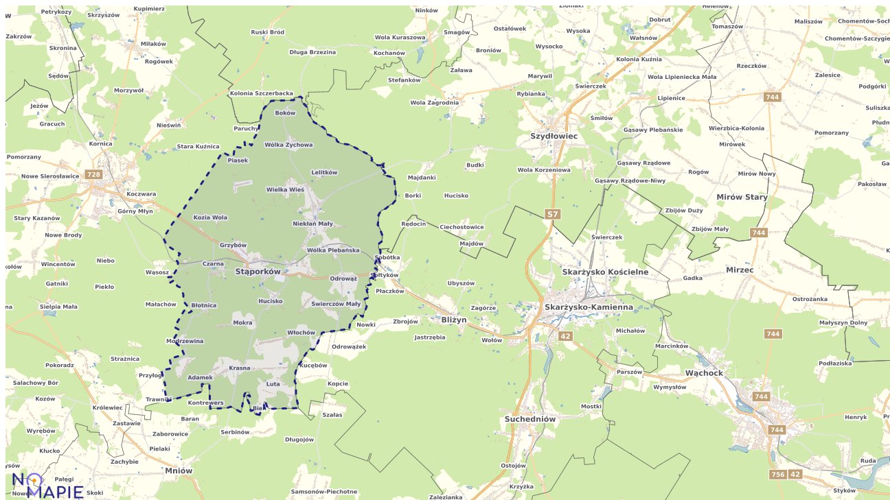 Mapa wyborów do sejmu Stąporków