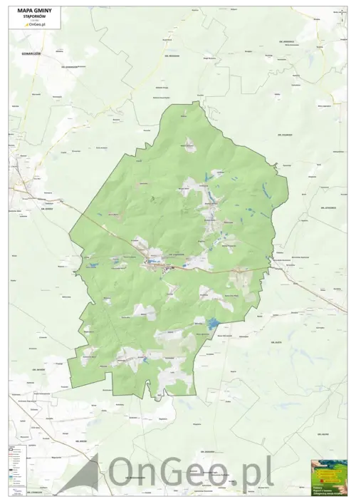 Mapa gminy Stąporków